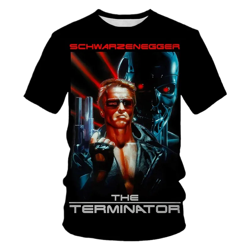 

Summer Terminator Classic Movie 3D Print T-Shirts Men Women Short Sleeve T Shirt Streetwear Harajuku Y2k Tops Tees Kids Clothing