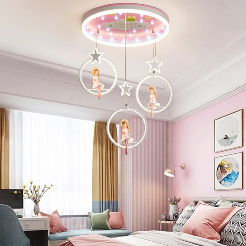 

Nordic Girl Bedroom Decor Led Lights For Room Indoor Chandelier Lighting Chandeliers Ceiling Lamp For Bedroom Decor Ceiling Lamp