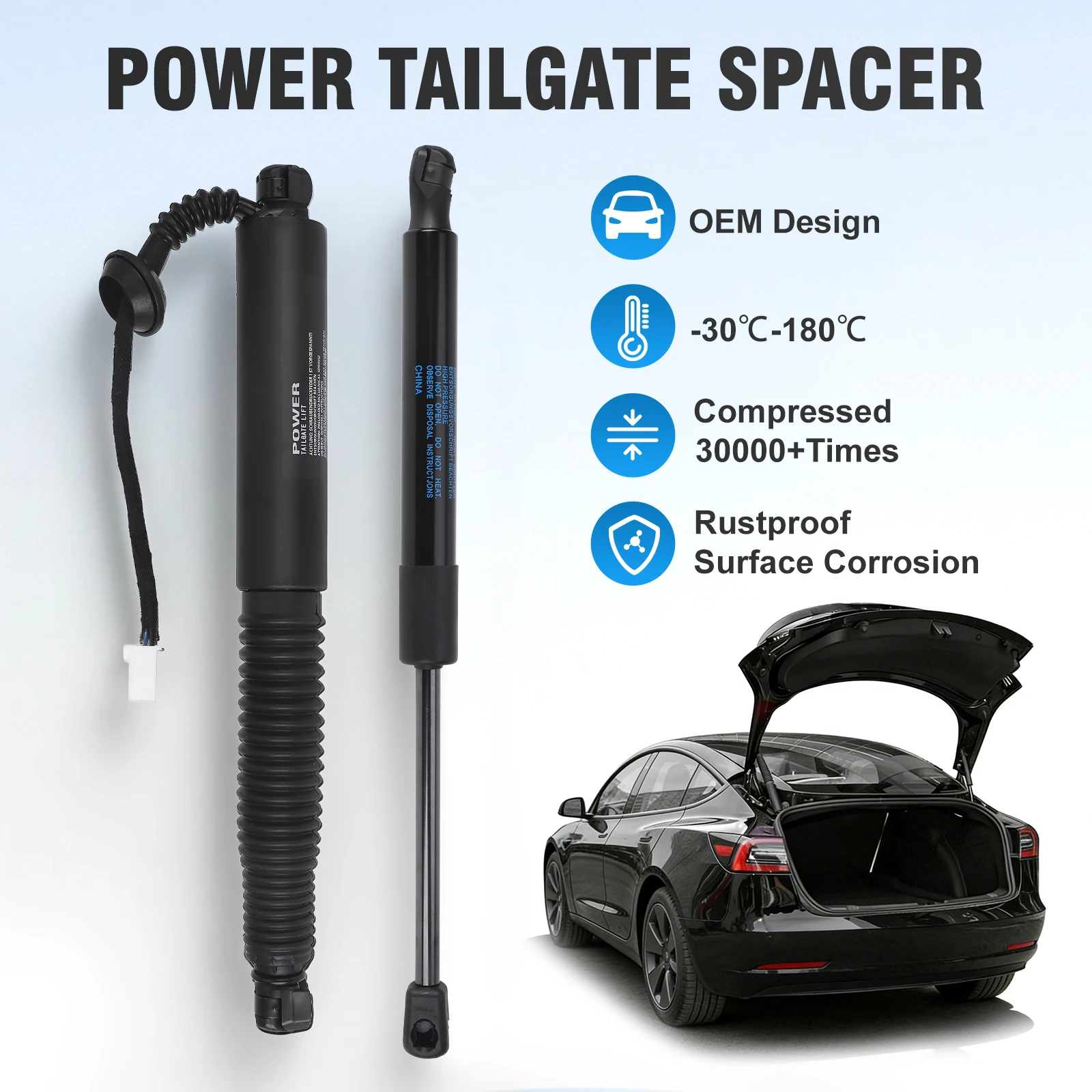 

OEM 1551488-99-B, 1551489-00-B 1 Pair Rear Left Right Electric Tailgate Liftgate Trunk Support Strut For Tesla Model 3 2021-2023