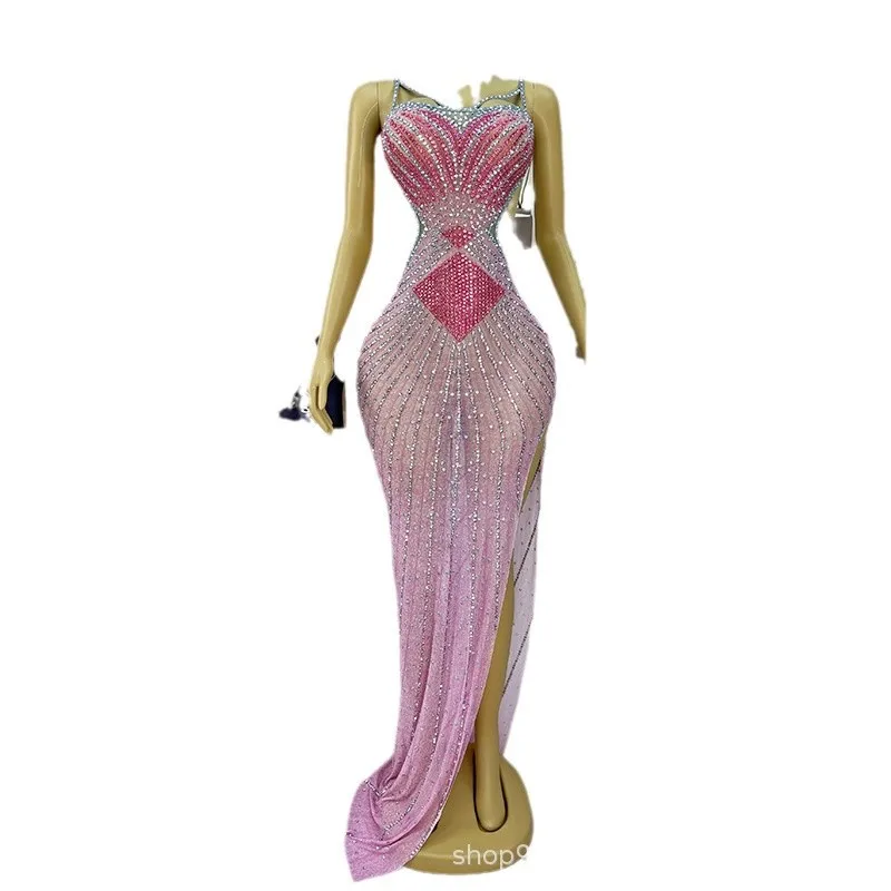 Seksowna sukienka na ramiączkach z siateczki, idealna na wakacje, dla dorosłych, modelka, na wybieg, modna, urodzinowa, lekko luksusowa, eleganckie sukienki na imprezę z rękawami.