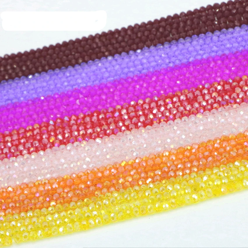 Faceted Crystal Glass Beads for Jewelry Making Charms 3X4mm Diy 450pcs Women Necklace Bracelet Earring Accessories Wholesale