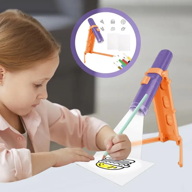 Proyector de arte para niños, tablero de boceto de pintura, juego educativo y divertido, juguetes para niños