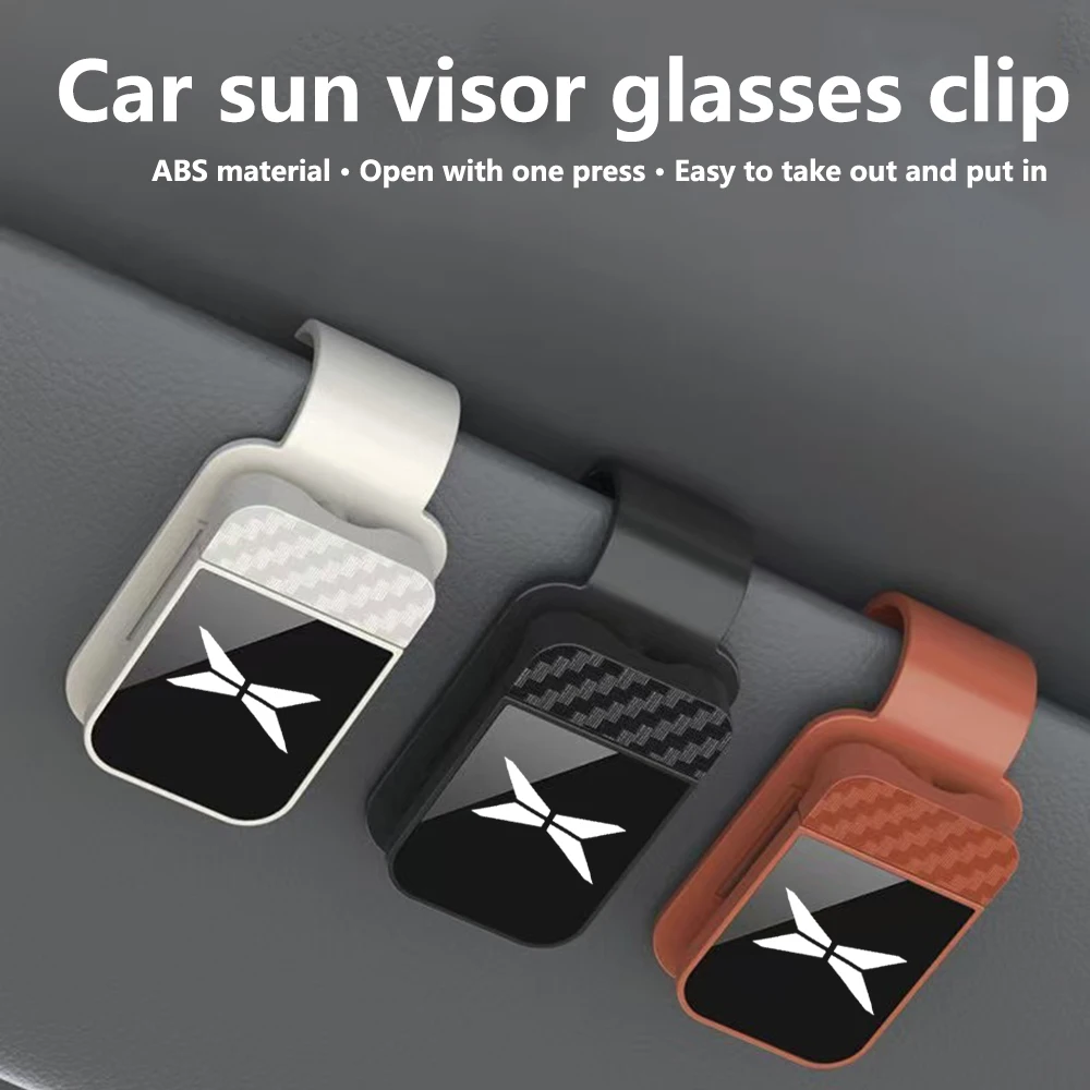 Clip para Gafas de Sol para Visera de Coche, Almacenamiento de Gafas de Sol de Fibra de Carbono para XPENG Xiaopeng P7 P7i G3 G6 G9 X9 M03 N5 P5