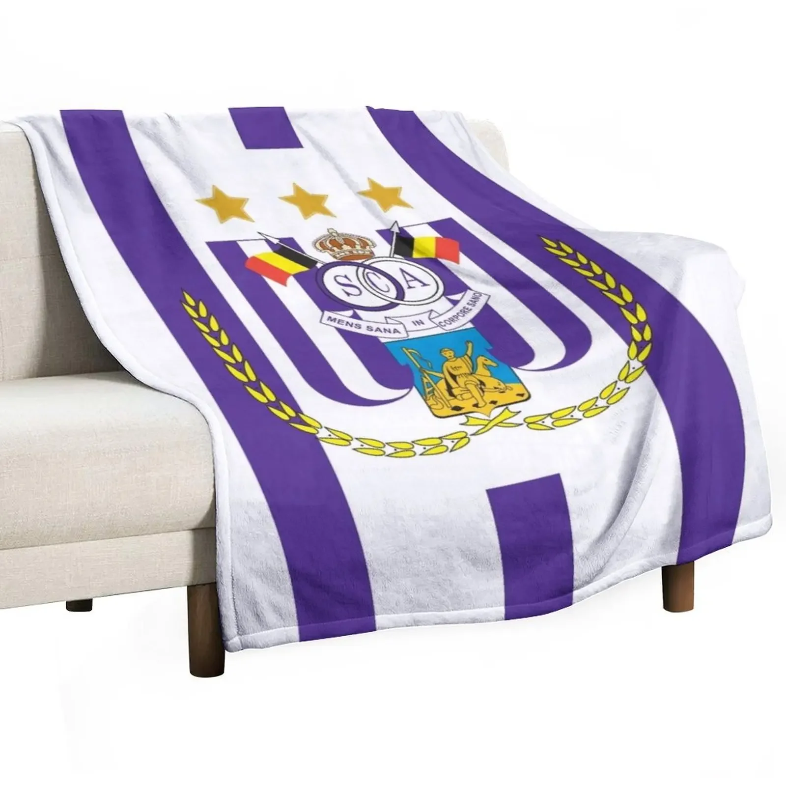 

Anderlecht Footbal fans ultras hooligans, Belgium Throw Blanket wednesday Loose decorative Blankets