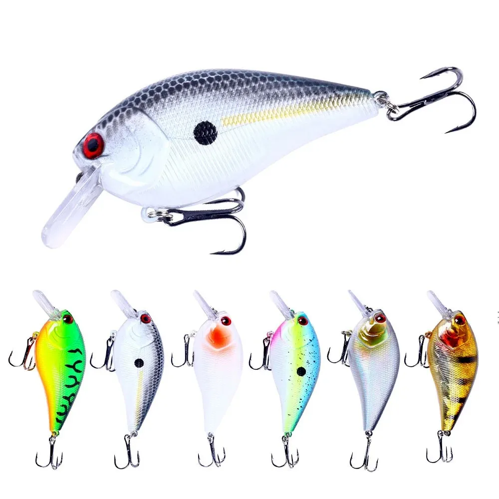 1pcs 8.5cm 15g Rattling Shallow Diving Crankbait Artificial Wobbler for Bass Pike Hard Bait Fishing Lure Tackle 6 Colors