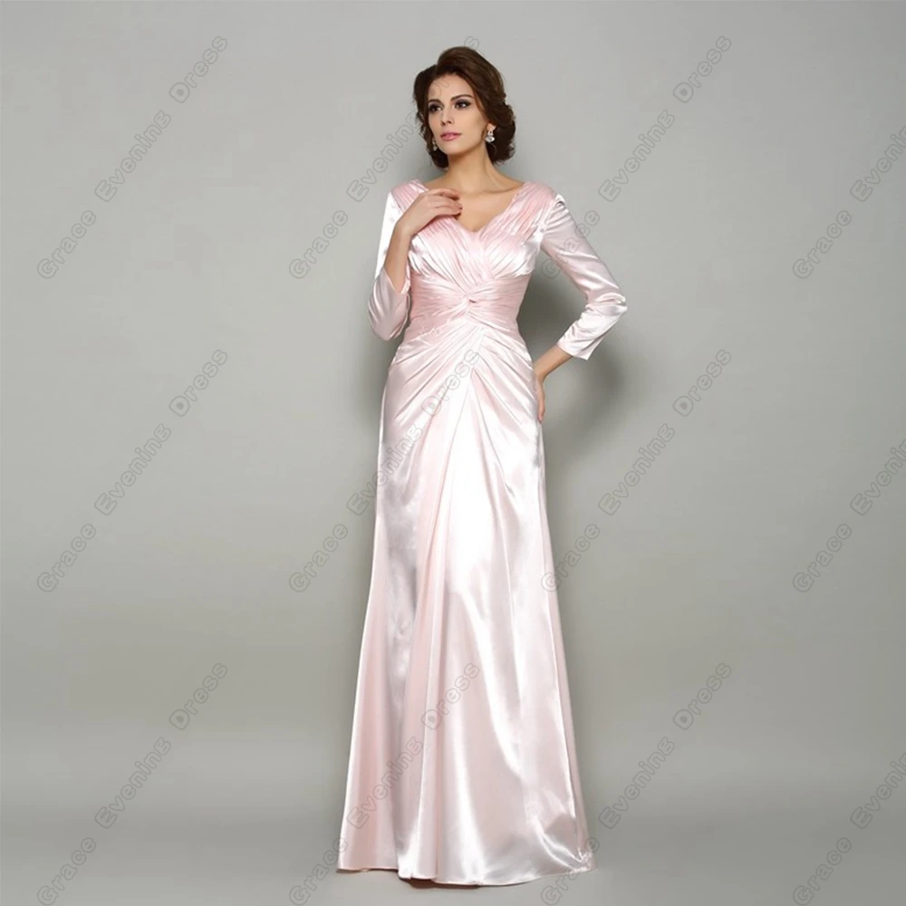 

Strapless Beach Mother of Bride Dresses for Women Full Sleeve Wedding Party Dresses with Pleat 2024 Summer Robe De Soirée