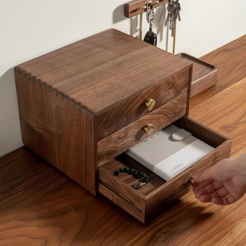 Solid Wood Jewelry Box Retro Creative Drawer Jewelry Box Large Capacity Multipurpose Bracelet Organizers Case Cosmetics Cases