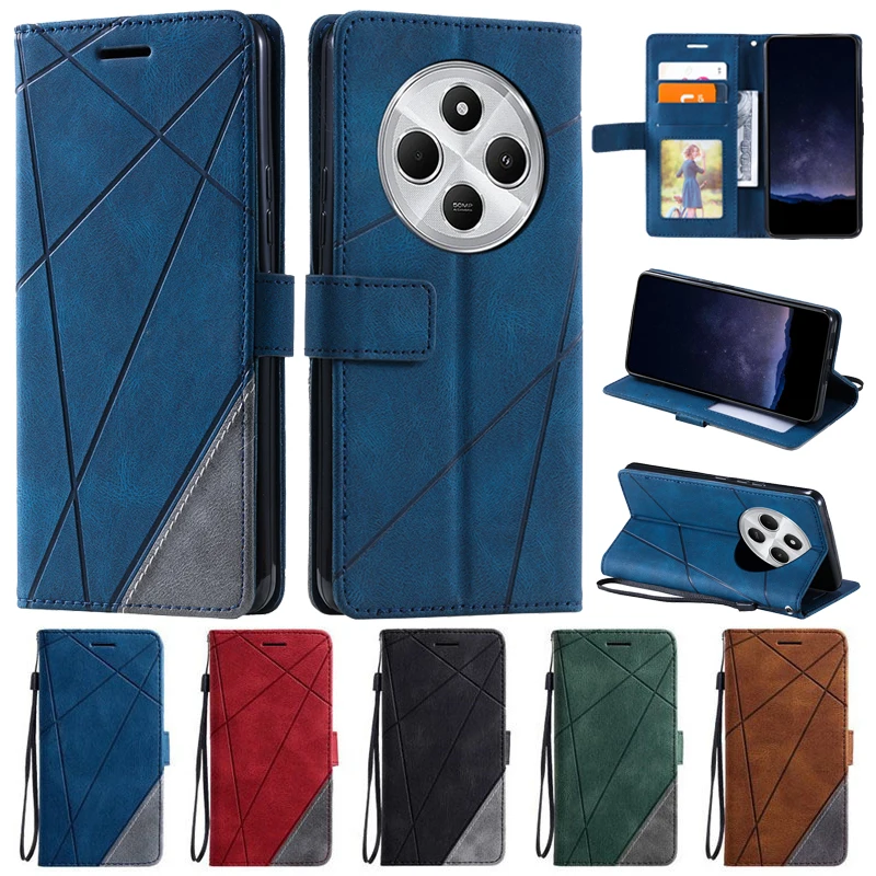 For Coque Xaomi Redmi 13C 14C Cover Luxury Flip Wallet Leather Case on for Funda Xiaomi Redmi 14C 13C 12C Redmi13 12 Phone Case