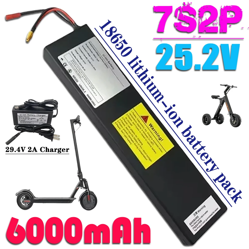 

7s2p 25.2V 6000mAh Bicycle 18650 Battery Lithium Ion Battery