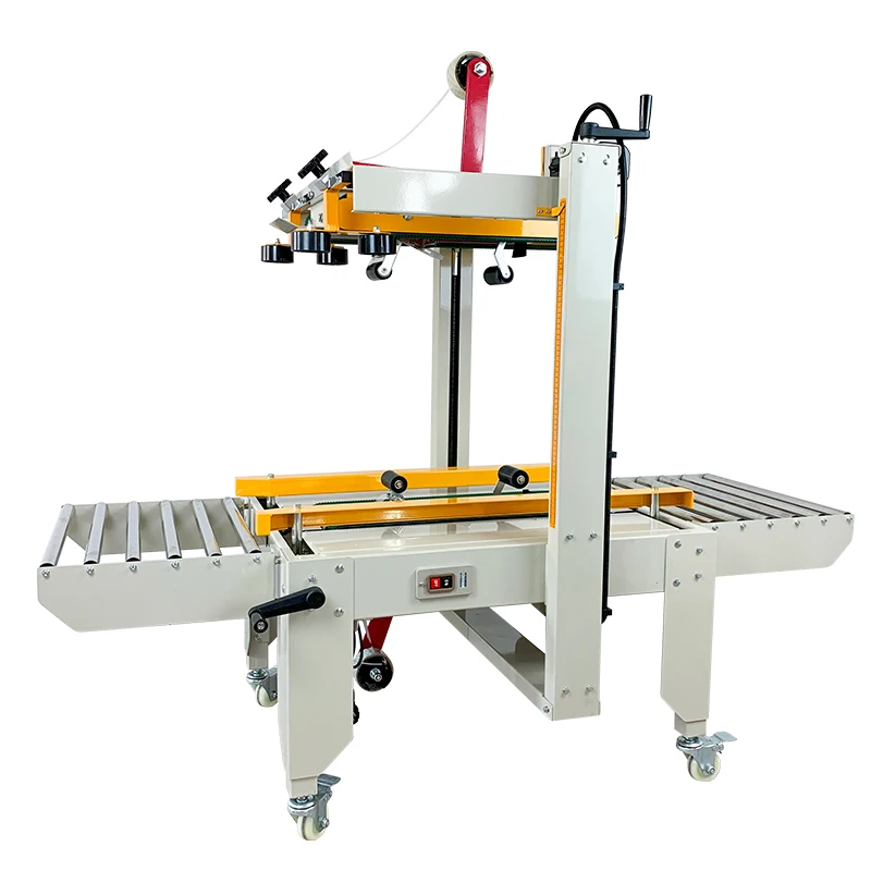 young sun Good Quality FXJ6050 Adhesive Tape Conveyor Belts Sealing Machine Carton Box Case Mobile Sealer Packaging Machine