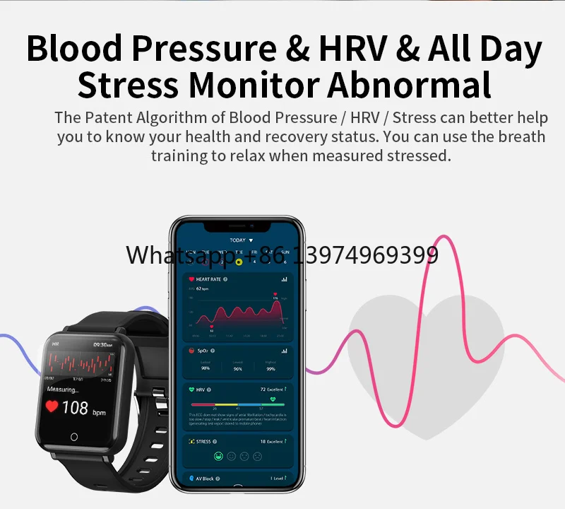 2022 New Launched Oem Smart Wearable  Fitness Band Smart Watch Heart Rate  Activity Tracker factory
