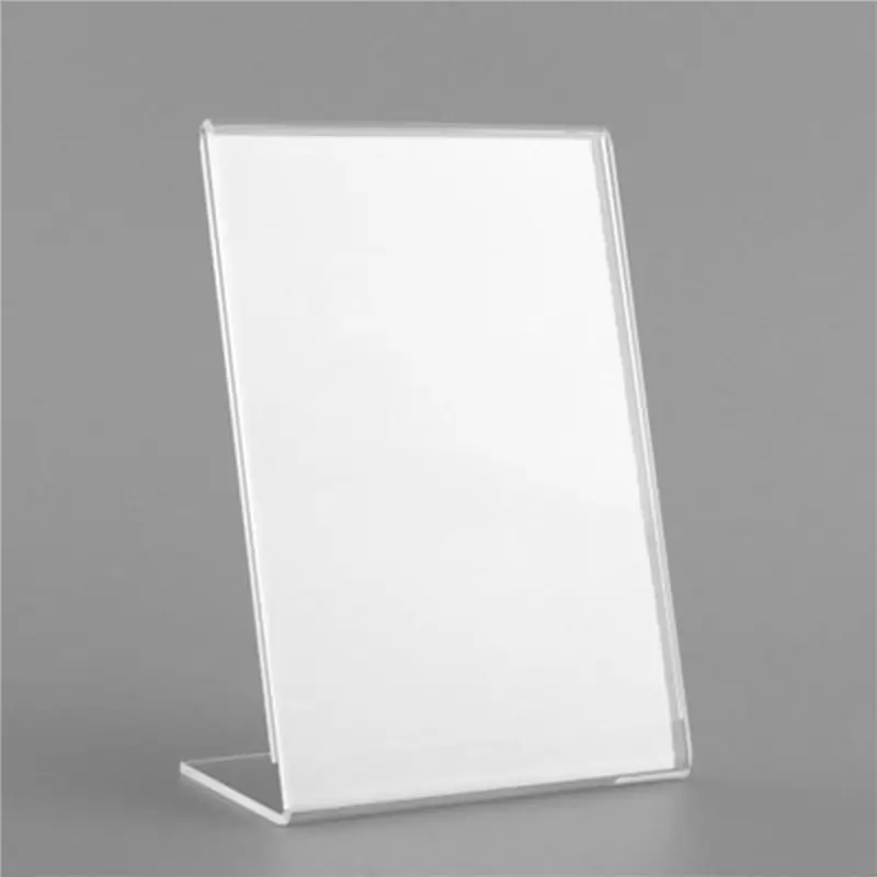 DT19 15Pcs Acrylic Display Leaflet Stands Counter Plastic Message Board Menu Holder for Business Poster