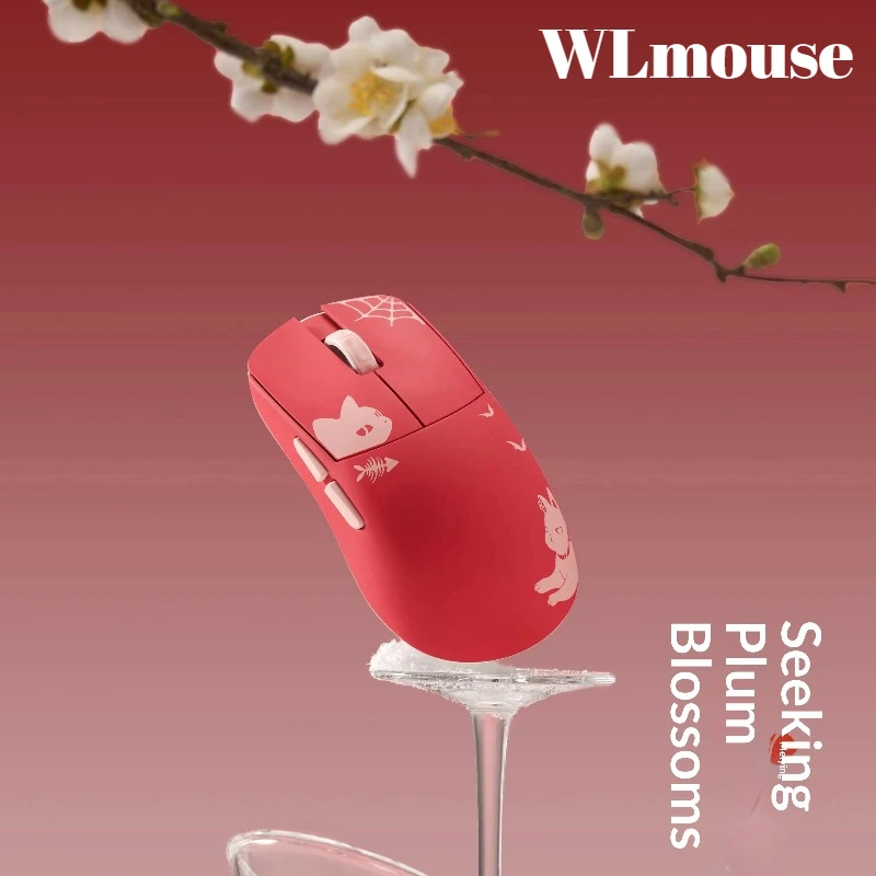 Mouse WLmouse Magnesium Shadow Leve Sem Fio 2.4G com Sensor PAW3950HS em Liga de Magnésio 119×60×37 Personalizado para Gamers