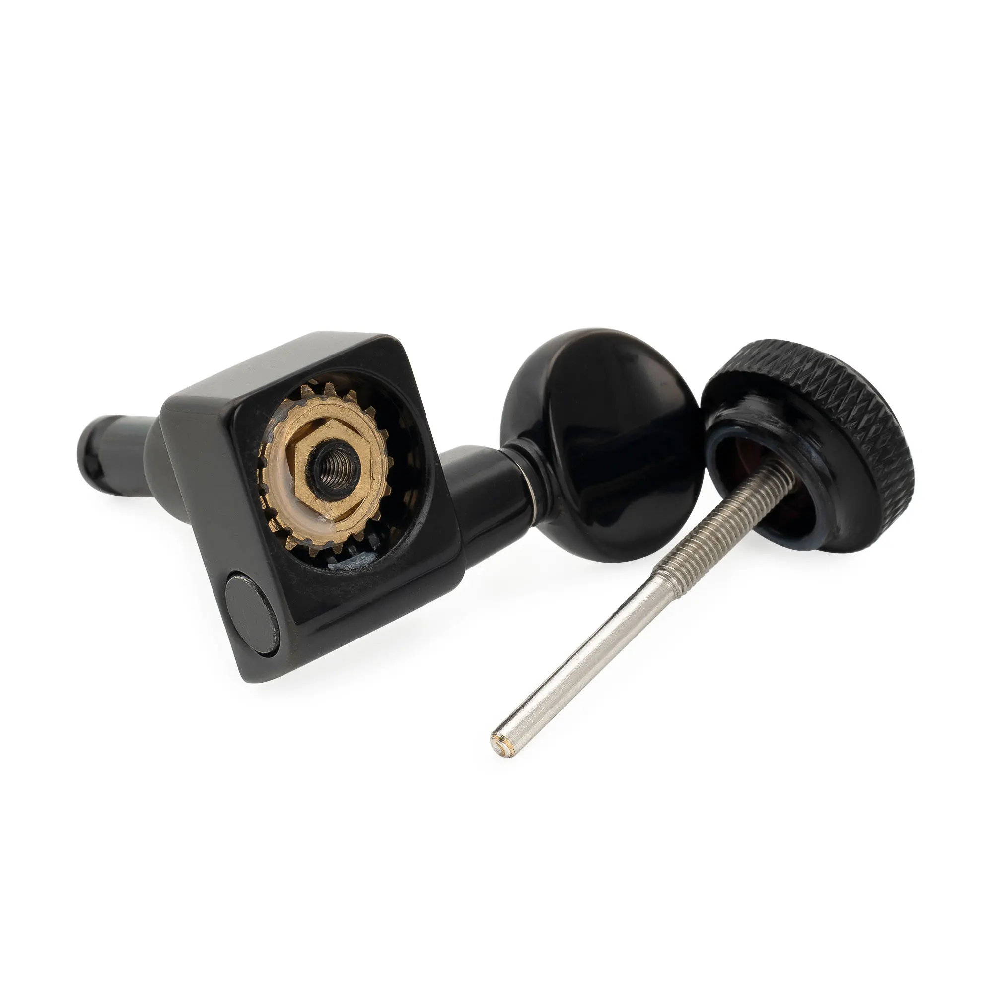 Musiclily Pro R18K 6R/6L 6-in-Line 18:1 Übersetzungsverhältnis 2-Pin Vollversiegelte Mechaniken Stimmwirbel für Fender ST Tele – Detail 17