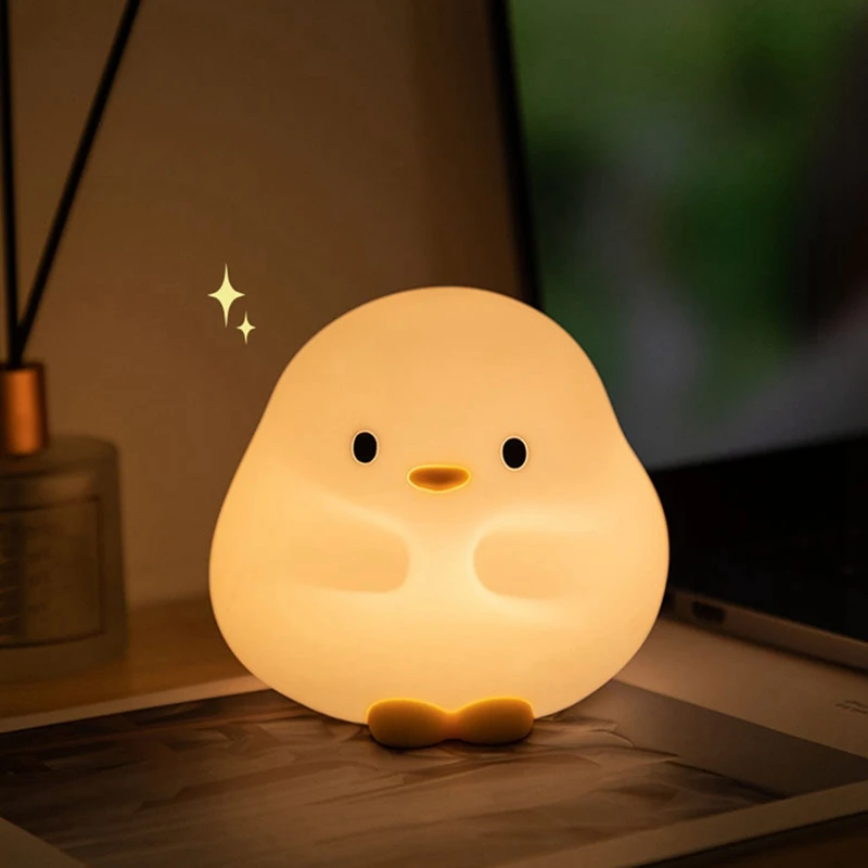 

Duck Night Light, Cute Duck Lamp,Squishy Silicone Nightlight With 30 Minutes Timer, Rechargeable Bedside Lamp With Touch Durable