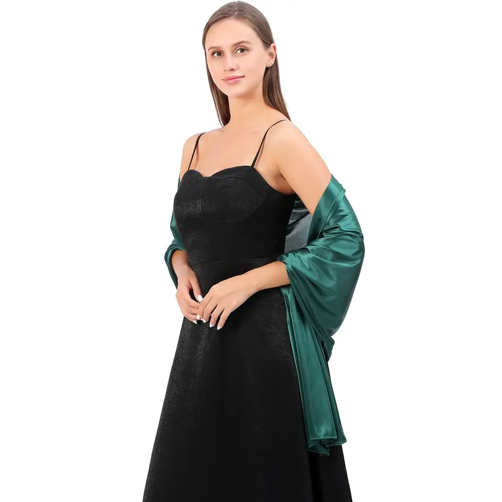 Grand Châle en Satin de Style Coréen pour Robe de Soirée de Mariage, Accessoires pour Documents Solides