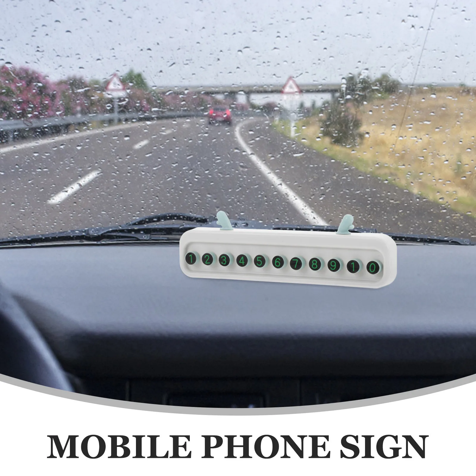 

Temporary Car Parking Phone Durable Plastic Car Interior Decoration Clear Visible Number Display for Dashboard