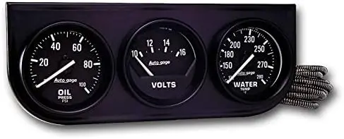 

Auto Meter 2397 Black Oil/Volt/Water Gauge 2-1/4"