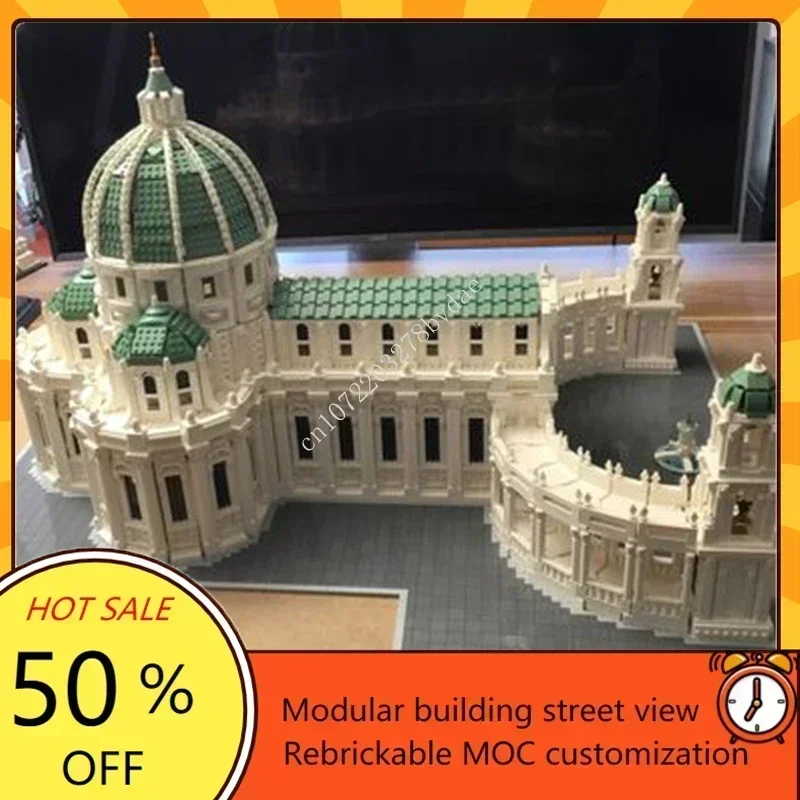 Maßgeschneidertes MOC Barock Kathedrale Street View Benutzerdefiniertes Puzzle-Set Kindergeburtstagsspielzeug Weihnachtsgeschenke