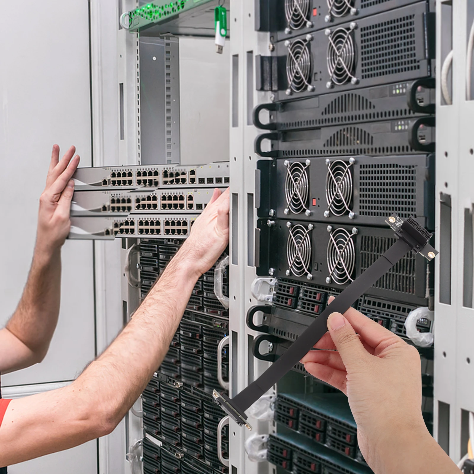 

0 шт. удлинительный кабель PCI-E, высокоскоростной адаптер для видеокарты Riser 3.0, стабильный сигнал Plug Play, износостойкий медный сердечник для ПК