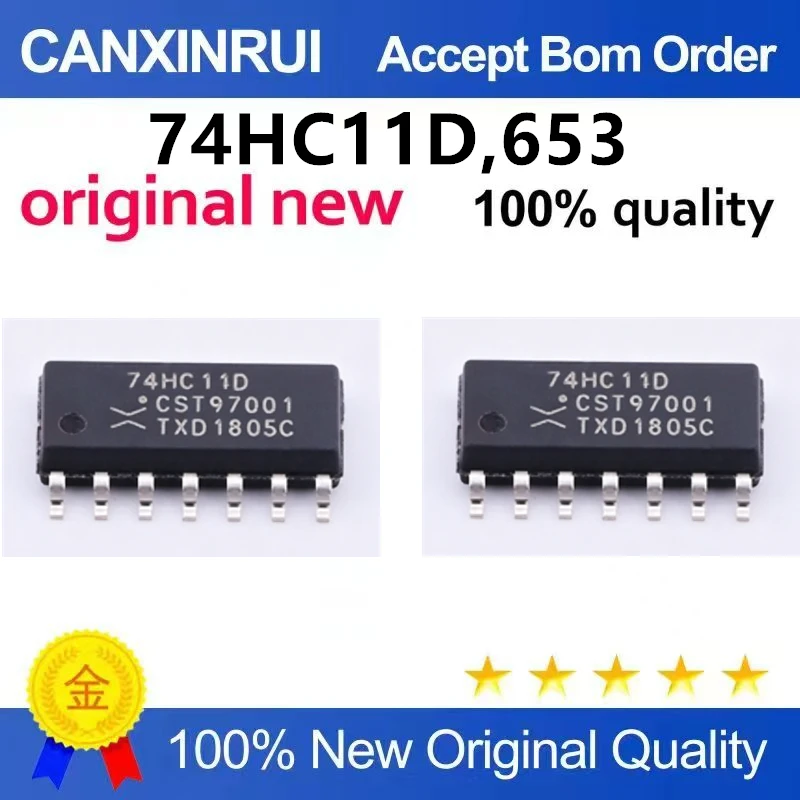(5-100pieces)Original genuine 74HC11D, 653 SOIC-14 three-way 3-input AND gate surface mount logic chip