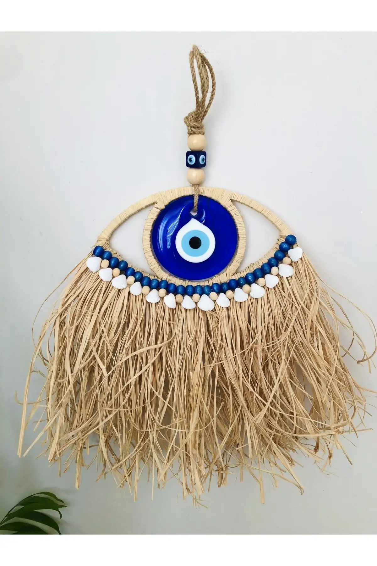 Bohemian Authentic Design Optimal Evil Eye Hanging Wall Door Ornament Straw Modern And Authentic Looking Luxury Design