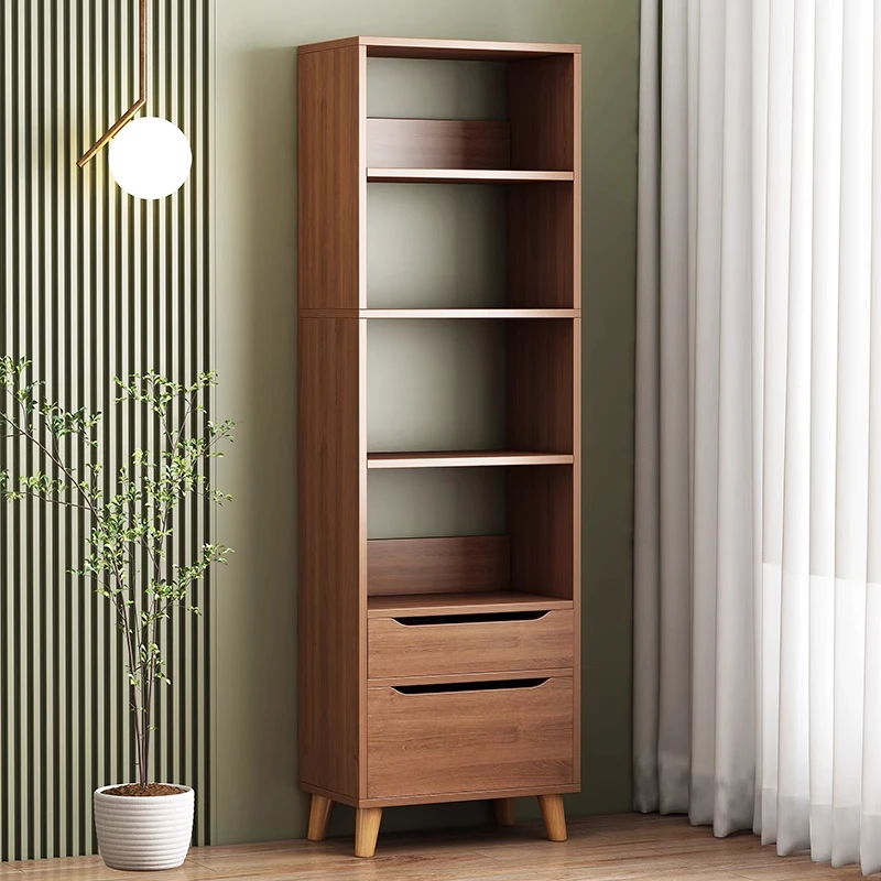 

Simple bookshelf Floor-to-ceiling storage Home storage rack Narrow slot Small storage Multi-layer living room wall bookcase