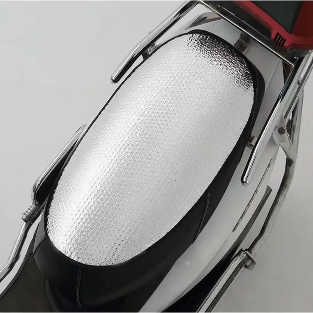 Motorcycle Seat Cover for Summer Sunscreen Scooter Pad Aluminum Foil Anti-slip Electric Bicycle Cushion Seat Protector Mat