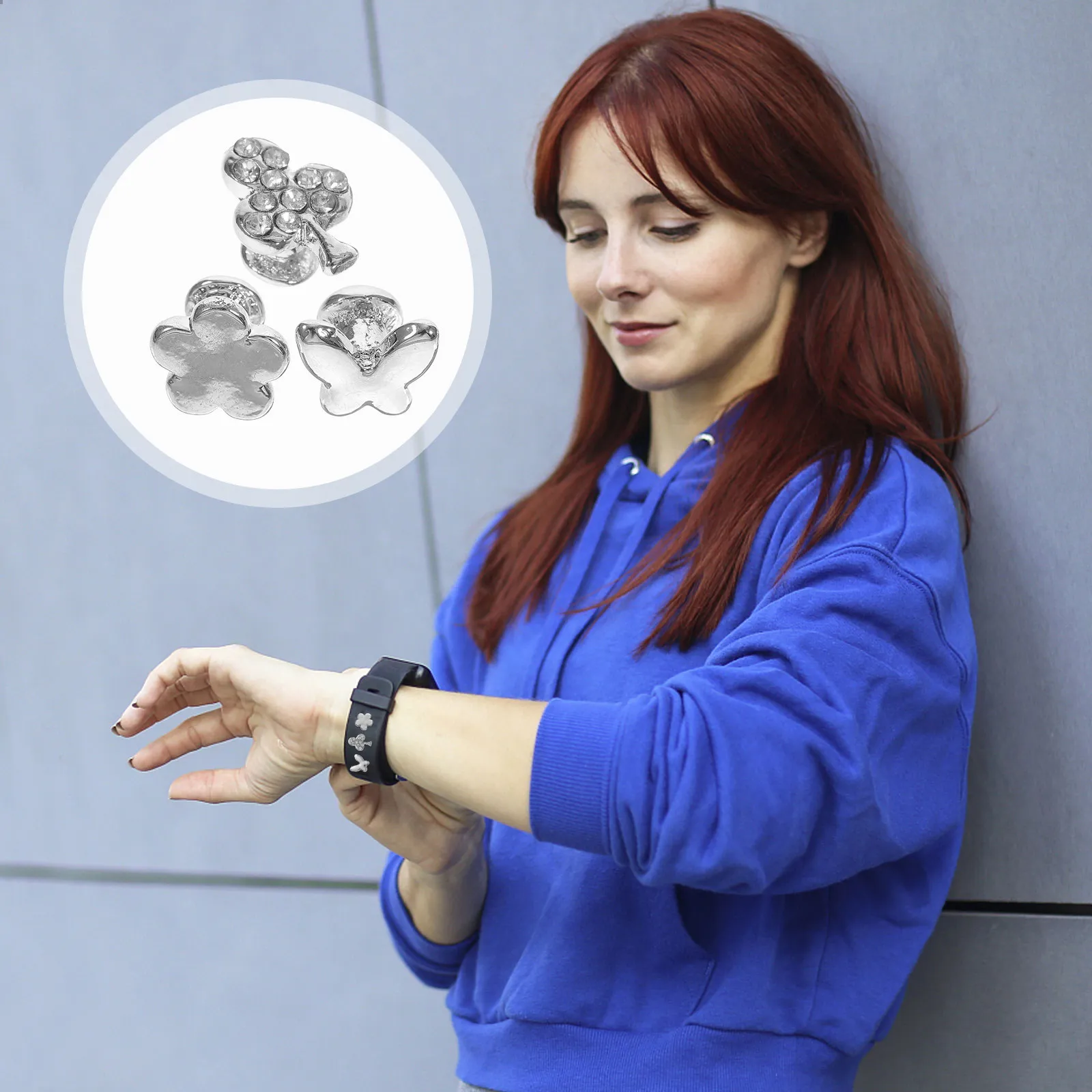 3Pcs Watch Band Charms Mini Pretty Watchband Nails for Decorative Rivets Lightweight Easy to Use Fashionable