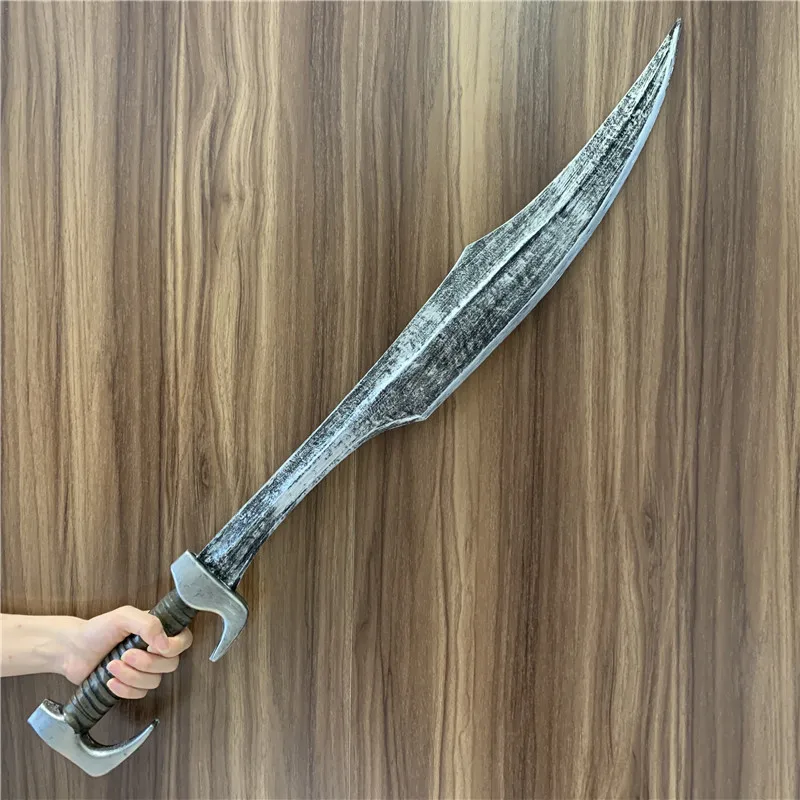 Gladiator Sword Sparta Warrior Shield Big Sword Movie Role Playing Weapon Cosplay Sword Model Safety PU Gift Toy Rubber Unsharpe