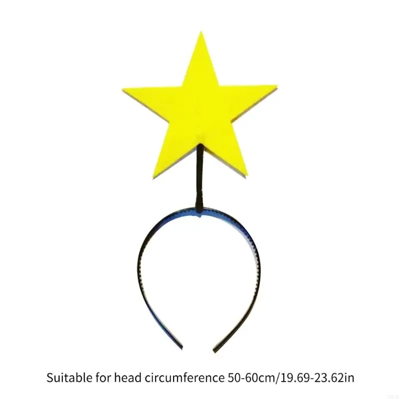 T8UD Creative Star Hairbands for Photo Studio Halloween Eye-catching Props for Easter Party Daily Wear Headpiece