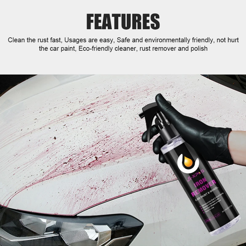 Car Iron Powder Remover Metal Paint Cleaner Car Maintenance Iron Powder Cleaning Rust Remover Spray JB 18