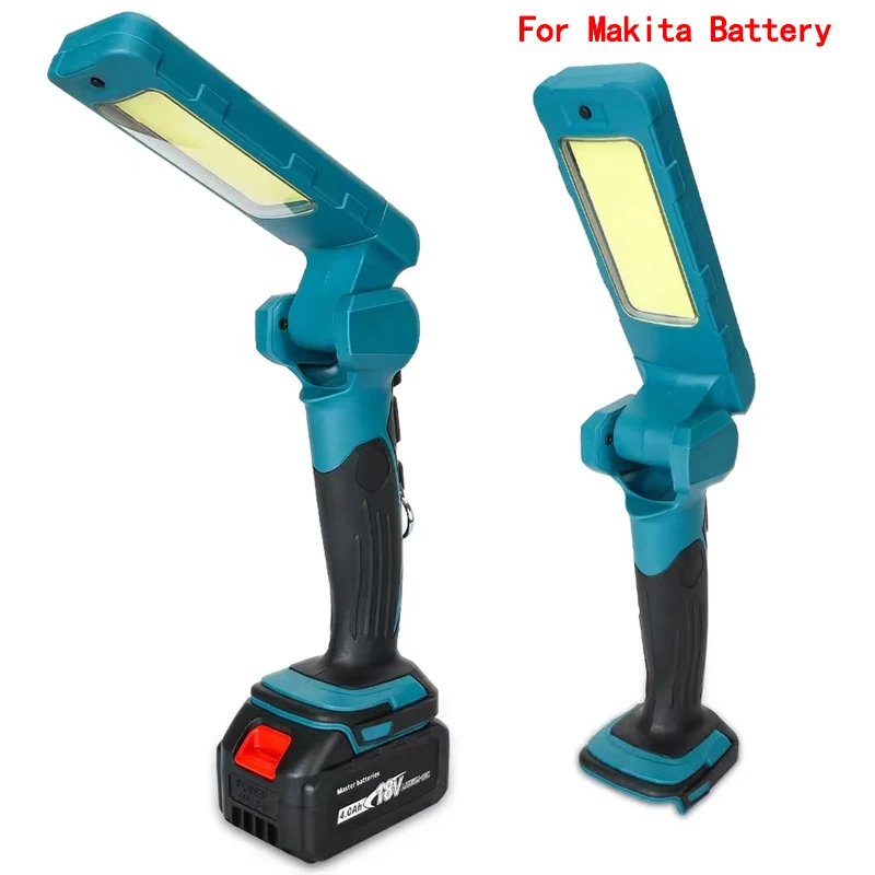 18V Cordless LED Work Light 10W Powered by Makita 18V Lithium Battery 1000LM Flashlight for Camping Car Reparing Emergency Job