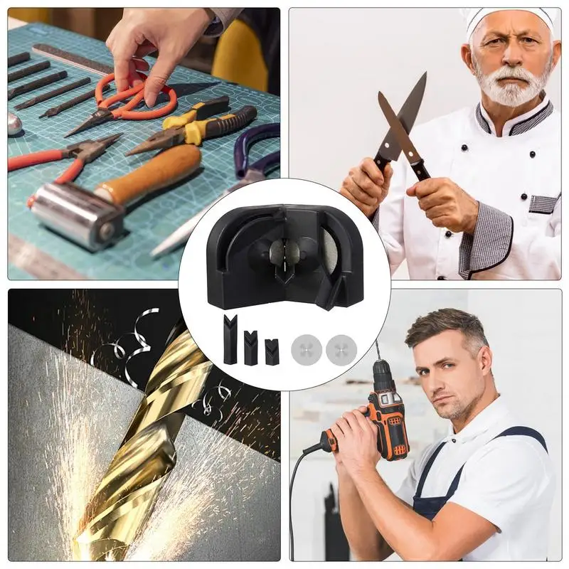 Affilatrice per punte da trapano Strumento di molatura multiuso manuale Strumento di affilatura universale per punte elicoidali Utensile manuale portatile