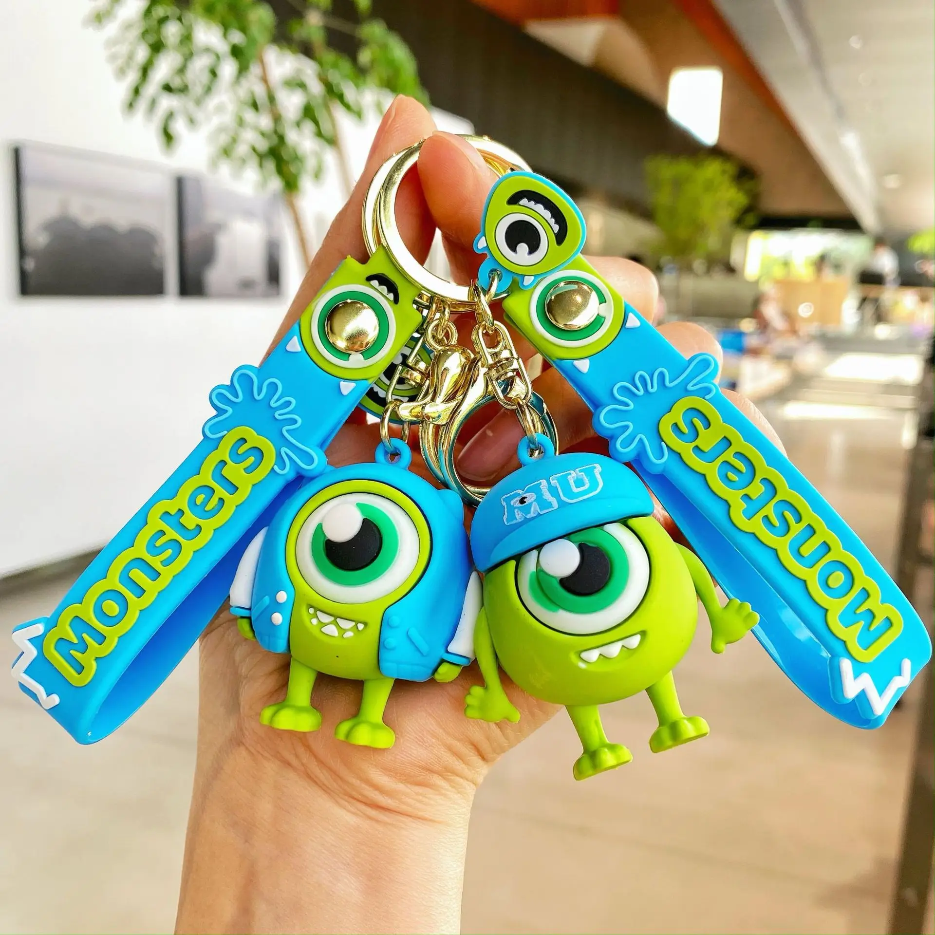 Cute Cartoon Disney Monsters University Mike Keychain Pendant Fashion Car Backpack Accessories Special Gift for Kids Friend Fans