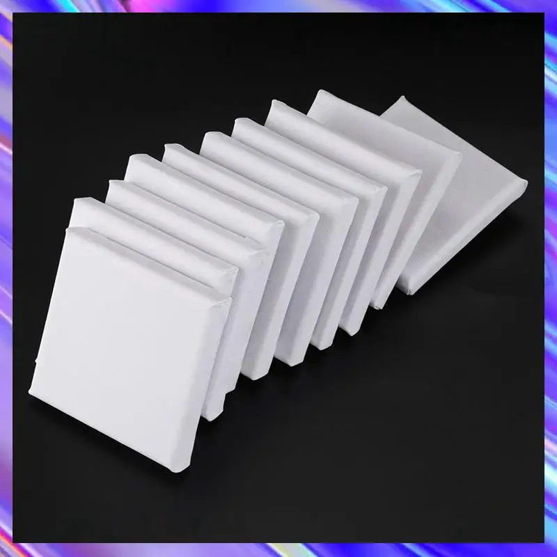 

40Pcs White Blank Art Boards Mini Stretched Artist Canvas Art Board Acrylic Oil Paint Wood+Cotton For Artwork Painting