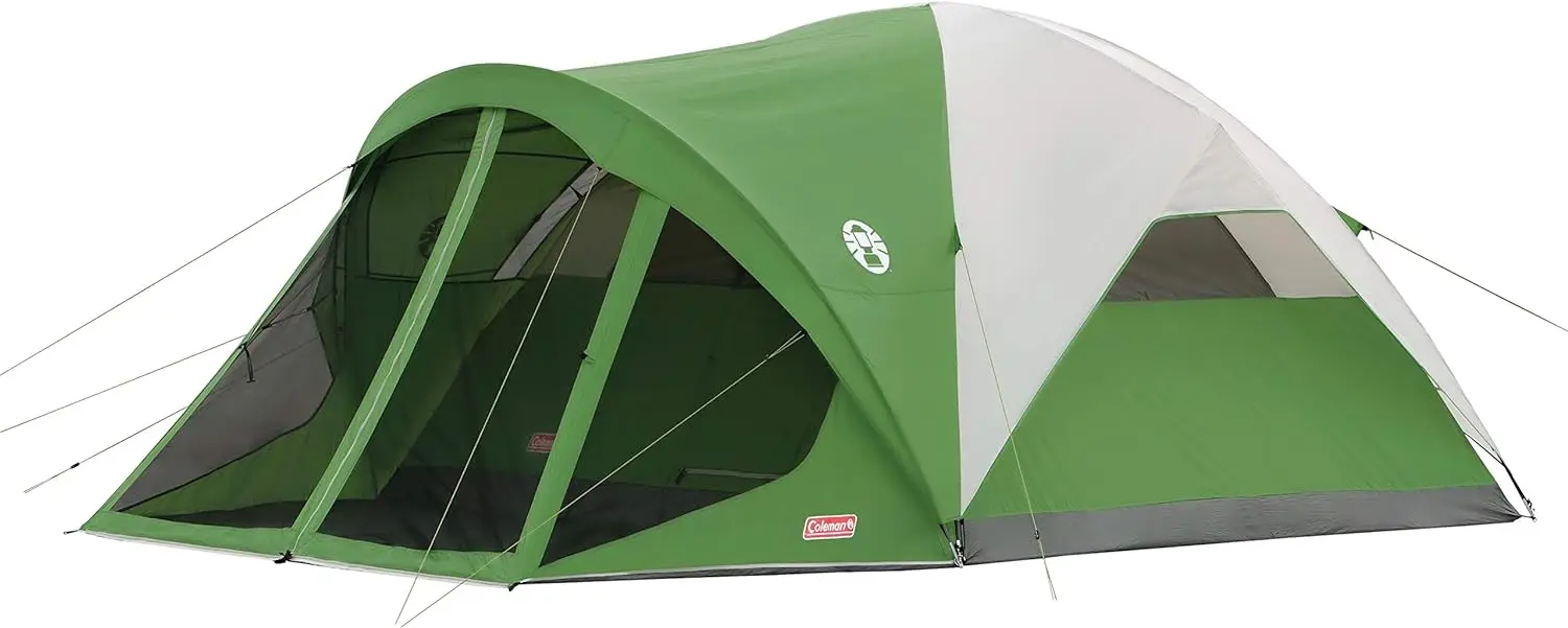 Evanston Screened Camping Tent, 6/8 Person Weatherproof Tent with Roomy Interior Includes Rainfly, Carry Bag, Easy Setup