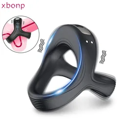 3 in 1 Men's Penis Lock Ring Vibrating Penis Ring Vibrator Sex Toy Men's Couple Penis Ring Delayed Ejaculation Men's Penis Ring