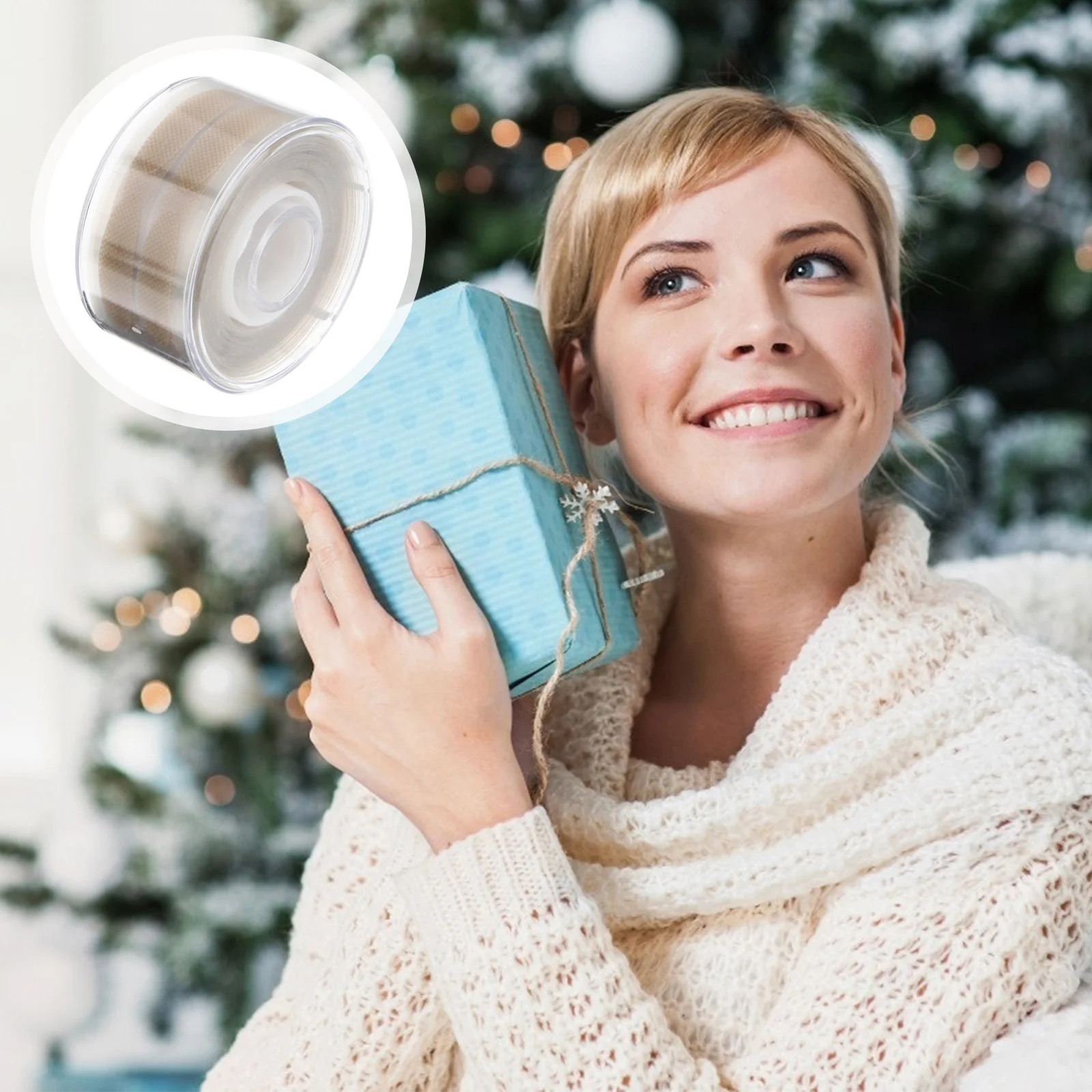 

600Pcs Invisible Double Eyelid Tape Stickers Fiber Mesh Skin Color Natural Lightweight Eyelid Tape for Women Makeup