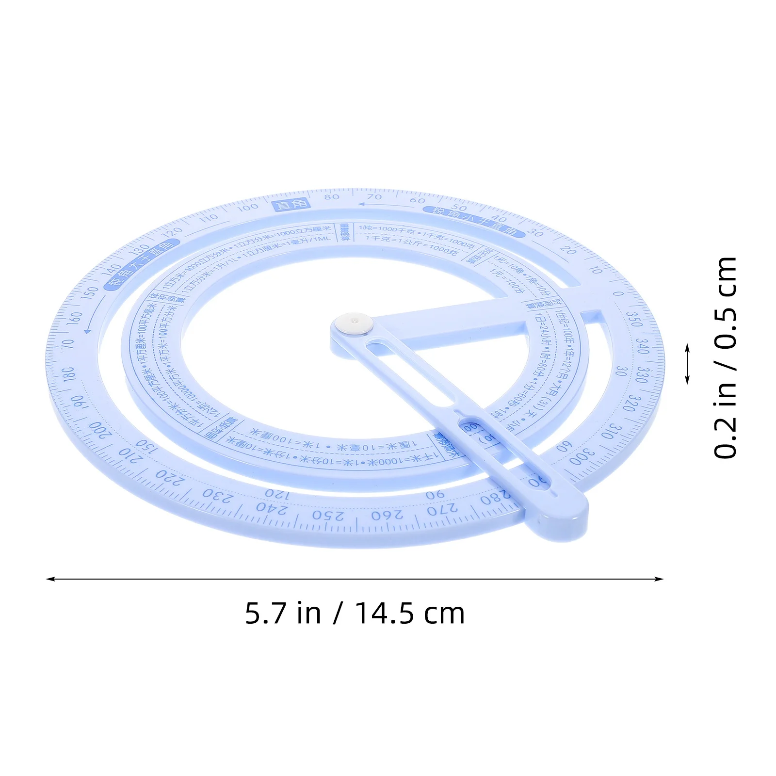 4Pcs 360 Degree Protractor Unique Design Fine Craftsmanship Easy to Use Precision Angle for Various Applications