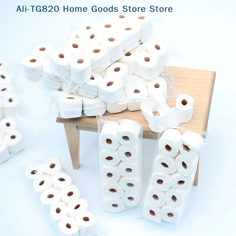 

[TG820]1/12 Dollhouse Simulation Toilet Paper Roll Model Dollhouse Mini Bathroom Accessories Dolls House Home Deocration