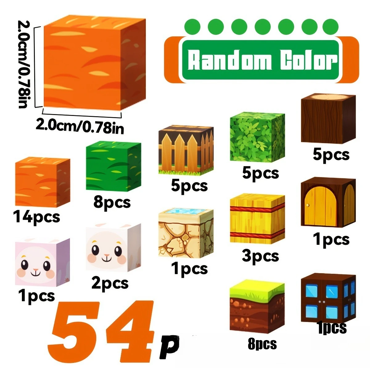 Conjunto de blocos de construção de cenoura Bloco magnético colagem criativa infantil presente para meninos e meninas