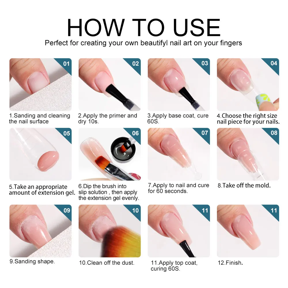 LIMEGIRL 30ML Gel ad espansione rapida Lucidatura Soluzione antiscivolo Gel Gel di estensione per nail art liquido acrilico trasparente semipermanente