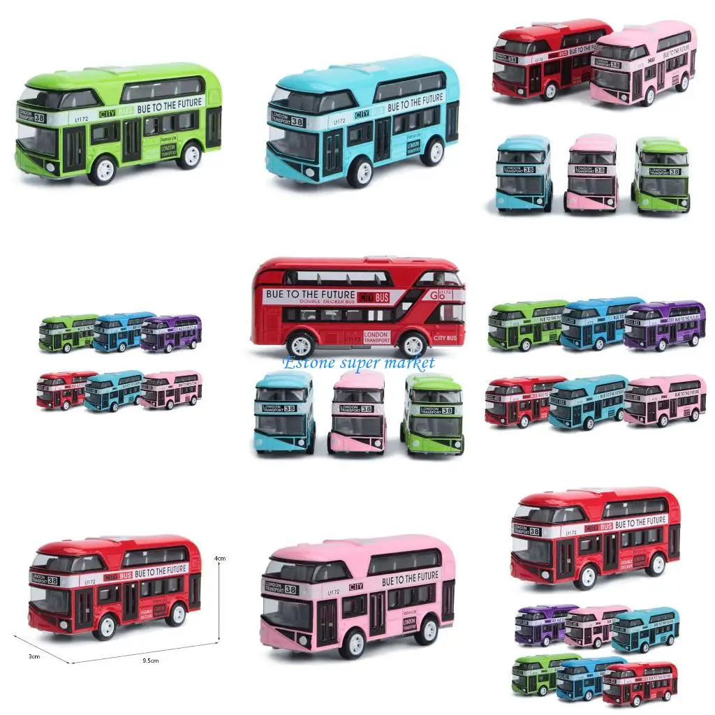 

090B 1:43 Модель автомобиля двухэтажный лондонский автобус из сплава, литой автомобиль, игрушки для детей и мальчиков