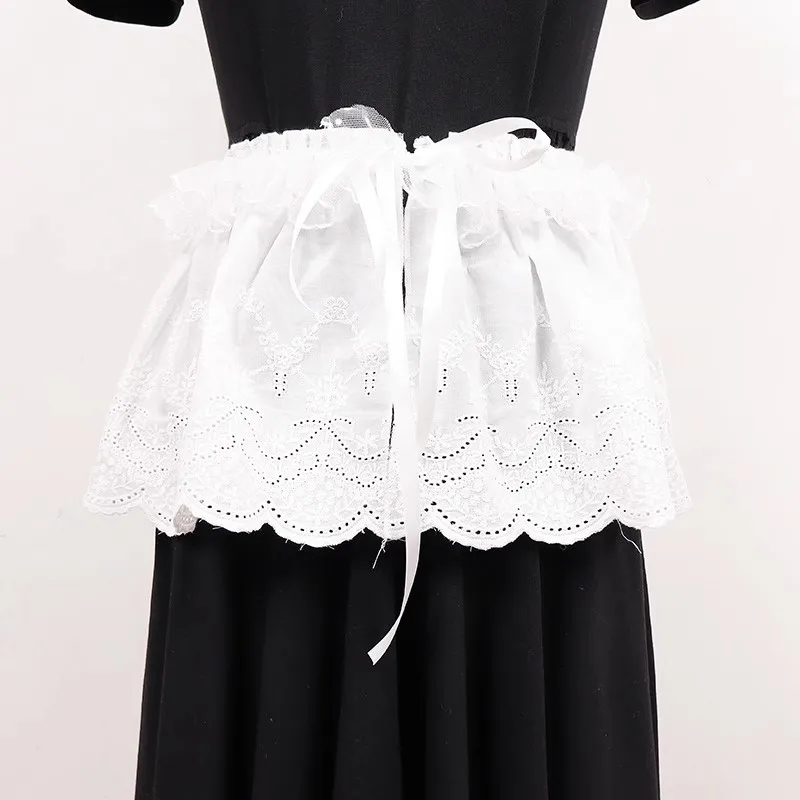 女性の滑走路ファッションホワイトレースカマーバンド女性ドレスコルセットウエストバンドベルト装飾ワイドベルト-r2307