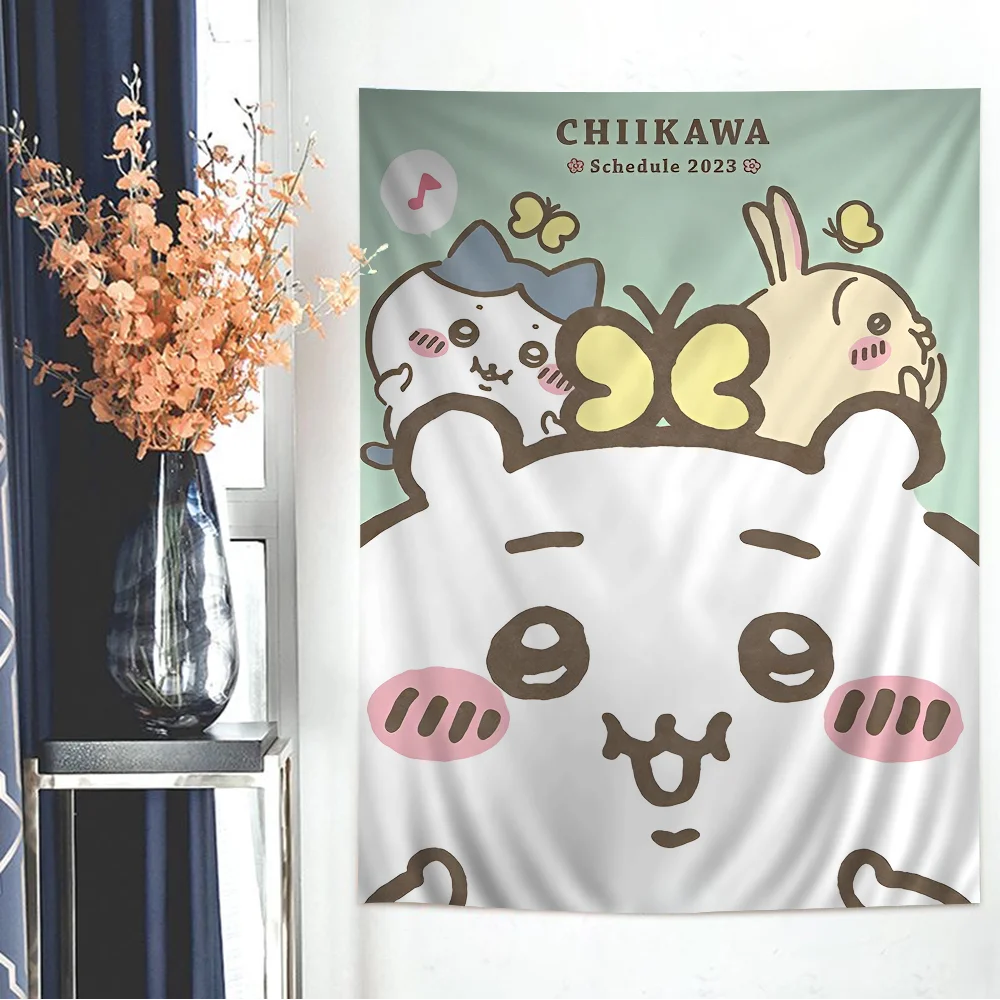 

Cartoon C-Chiikawa Cute Anime Tapestry Art Science Fiction Room Home Decor Wall Art Decor