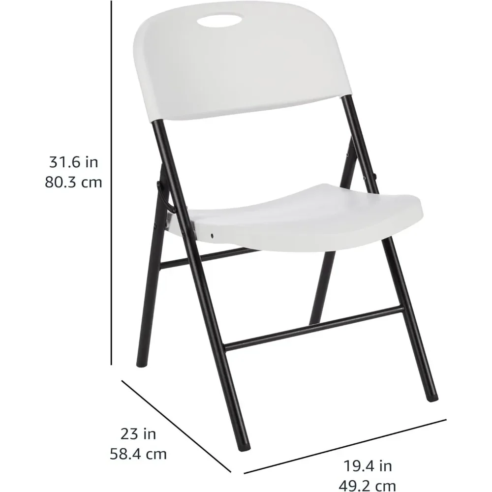 Basics Folding Plastic Chair with 350-Pound Capacity - 6-Pack