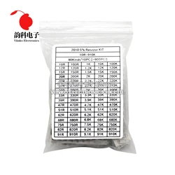 800pcs 2010 5% SMD Resistor Assorted Kit 1ohm-1M ohm 80valuesX 10pcs=800pcs Sample set