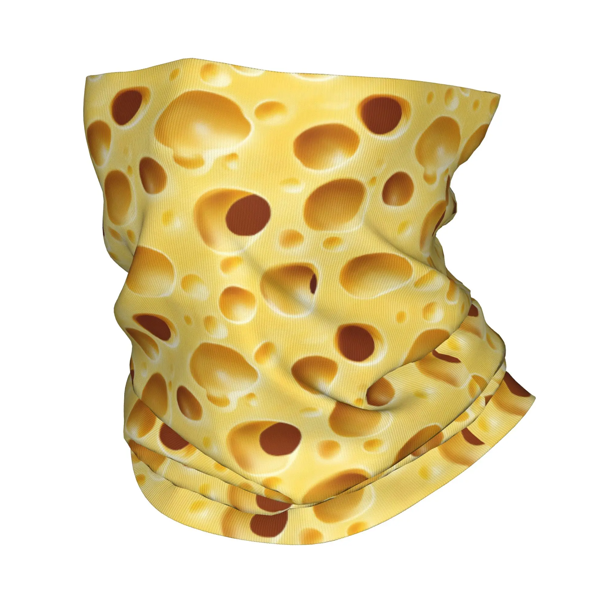 

Cheese Bandana Neck Gaiter Printed Wrap Mask Scarf Multi-use Balaclava Hiking Fishing Unisex Adult