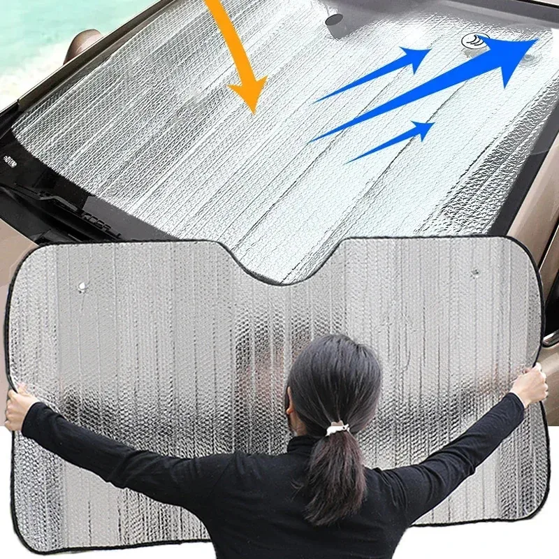 

Car Sunshade Window Sun Shade for Front Windshield Sun Visor UV Protection Car Windshield Cover 140x70cm/130x60cm
